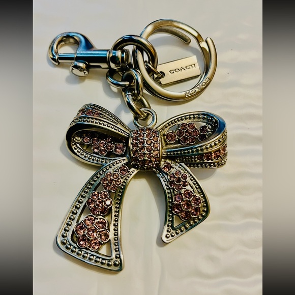 Coach Silver and Pink Bow Keychain - Picture 6 of 17